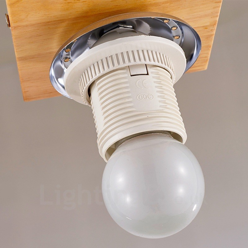 Lámpara de techo empotrada de estilo nórdico contemporáneo moderno de 1 luz con pantalla de vidrio
