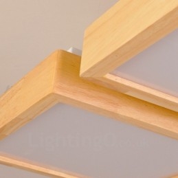 Lámparas de techo empotradas de estilo nórdico contemporáneo moderno de 4 luces con pantalla acrílica