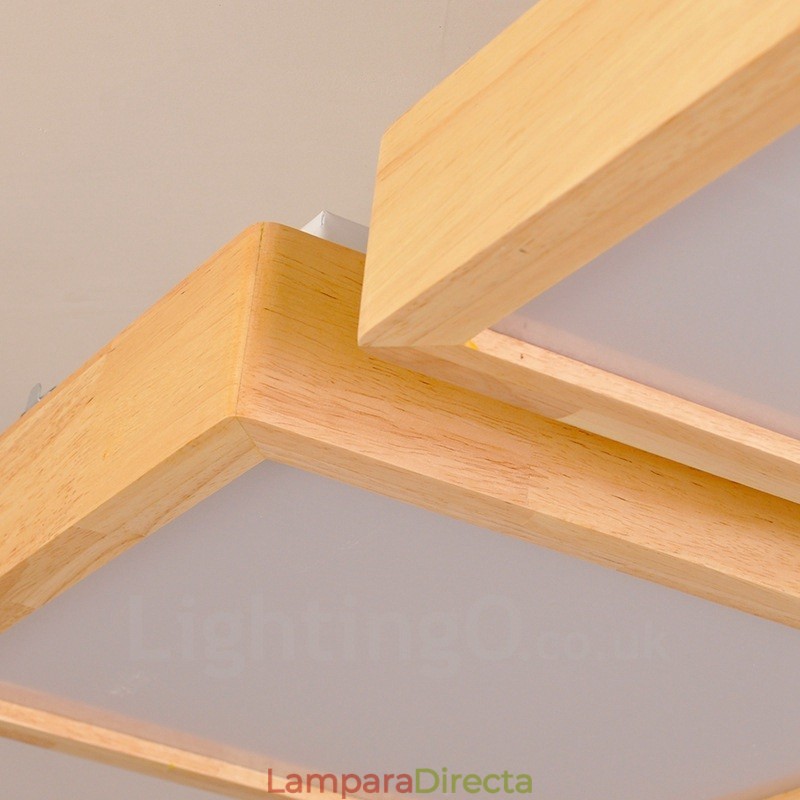Lámparas de techo empotradas de estilo nórdico contemporáneo moderno de 4 luces con pantalla acrílica