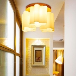 Lámparas de techo empotradas modernas y contemporáneas de 3 luces con pantalla de vidrio