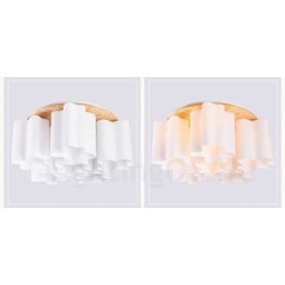 Lámparas de techo empotradas modernas y contemporáneas de 6 luces con pantalla de vidrio