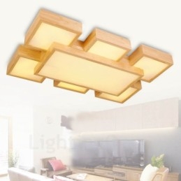 6 luces de techo empotradas de estilo nórdico contemporáneo moderno con pantalla acrílica