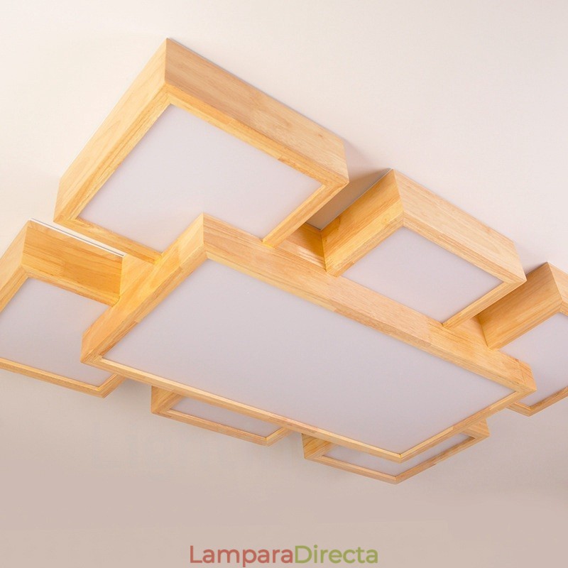 6 luces de techo empotradas de estilo nórdico contemporáneo moderno con pantalla acrílica