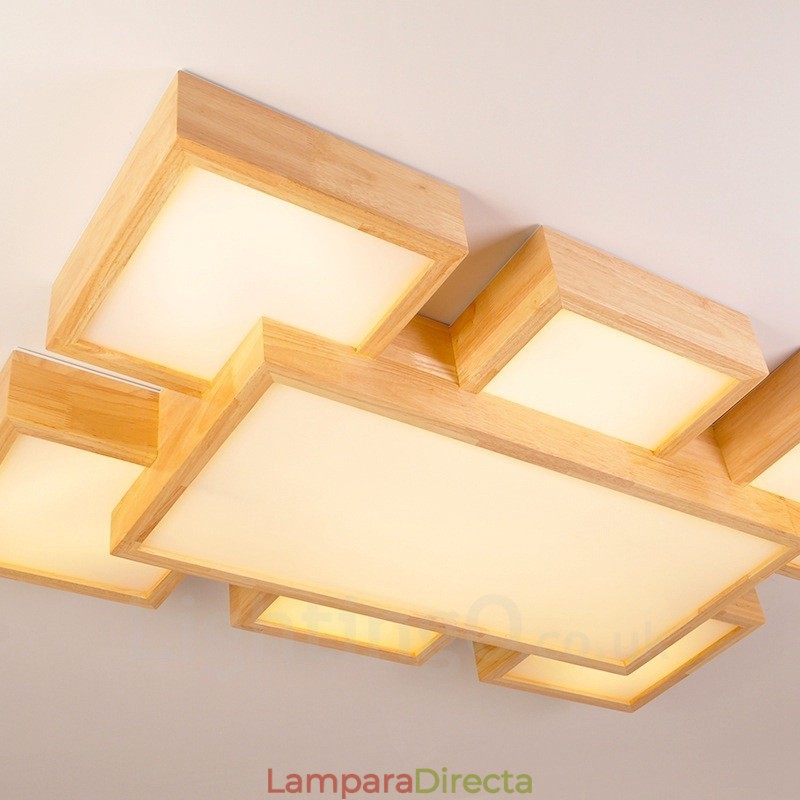 6 luces de techo empotradas de estilo nórdico contemporáneo moderno con pantalla acrílica