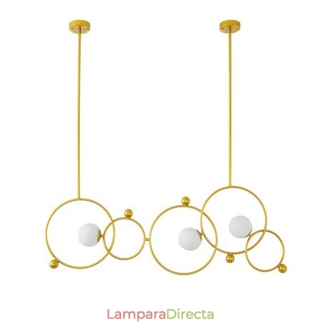 Lámpara de techo moderna contemporánea de 3 luces con baño de cobre y pantalla de cristal con forma de bola blanca Lámpara de techo moderna contemporánea de 3 luces con baño de cobre y pantalla de cristal con forma de bola blanca