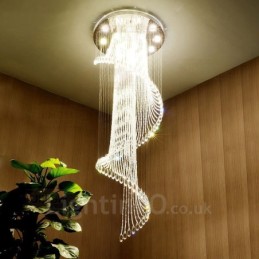 Lámpara colgante de techo de cristal moderna de 15 luces para interiores, lámparas de araña con bombillas.