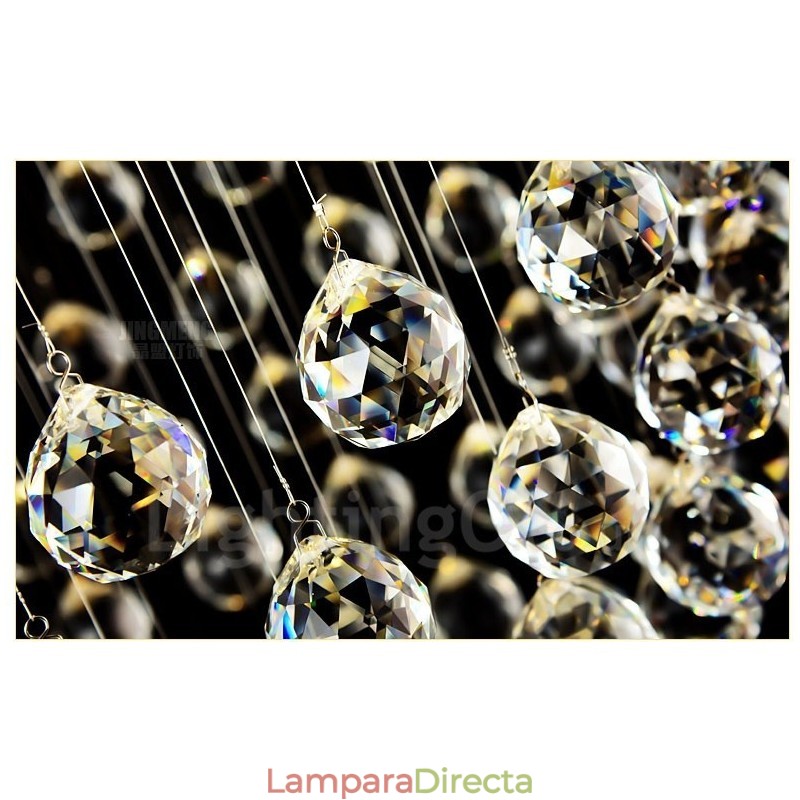 Lámpara colgante de techo de cristal moderna, lámparas de araña para interiores, accesorios de iluminación