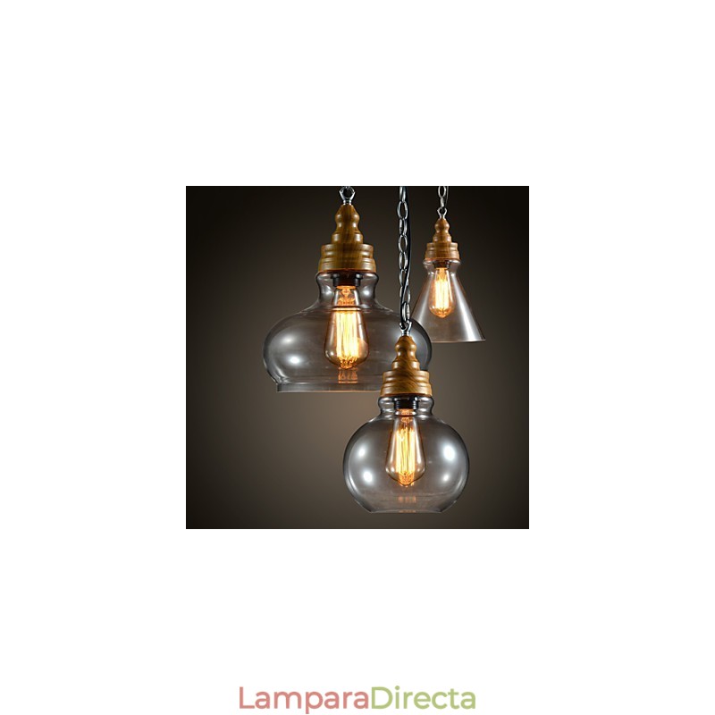 Lámpara colgante de metal estilo mini contemporáneo moderno de 3 luces