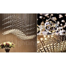 Lámpara colgante de techo de cristal moderna, lámparas de araña para interiores, accesorios de iluminación