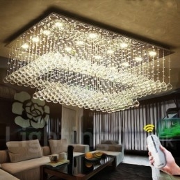 Lámpara colgante de techo de cristal moderna, lámparas de araña para interiores, accesorios de iluminación