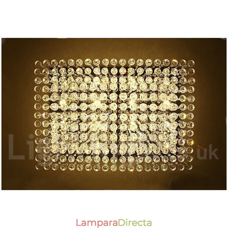 Lámpara colgante de techo de cristal moderna, lámparas de araña para interiores, accesorios de iluminación