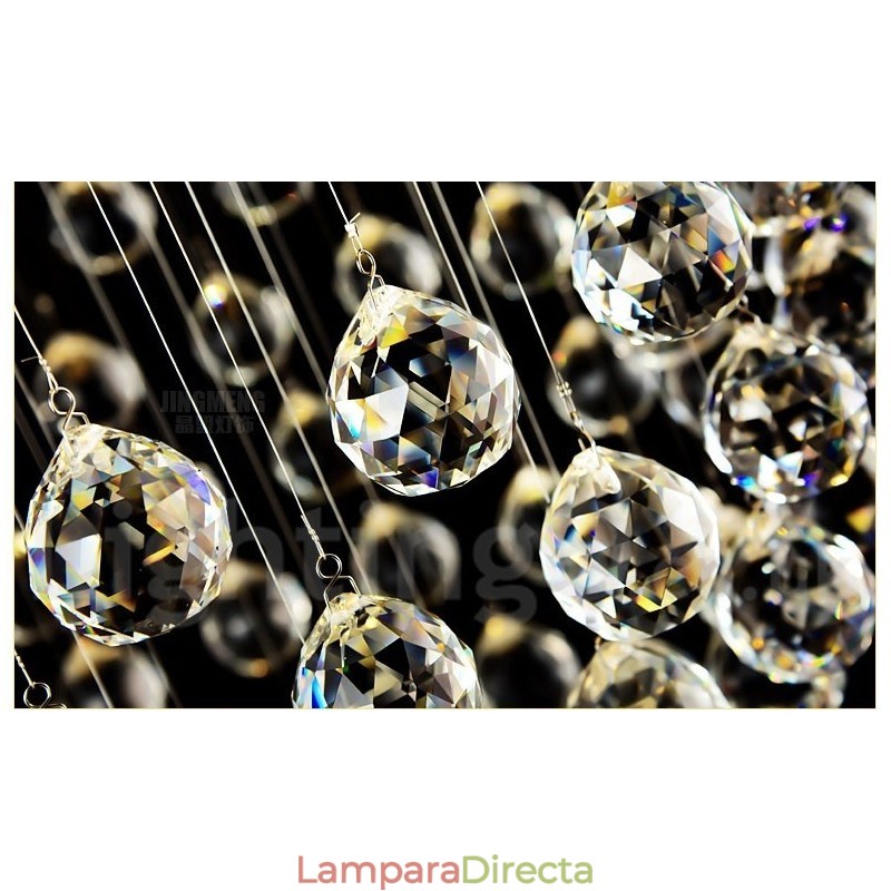 Lámpara colgante de techo de cristal moderna, lámparas de araña para interiores, accesorios de iluminación