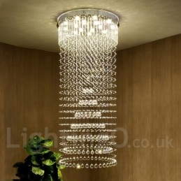 Lámpara colgante de techo de cristal moderna, lámparas de araña para interiores, accesorios de iluminación