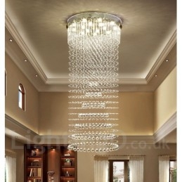 Lámpara colgante de techo de cristal moderna, lámparas de araña para interiores, accesorios de iluminación
