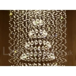 Lámpara colgante de techo de cristal moderna, lámparas de araña para interiores, accesorios de iluminación