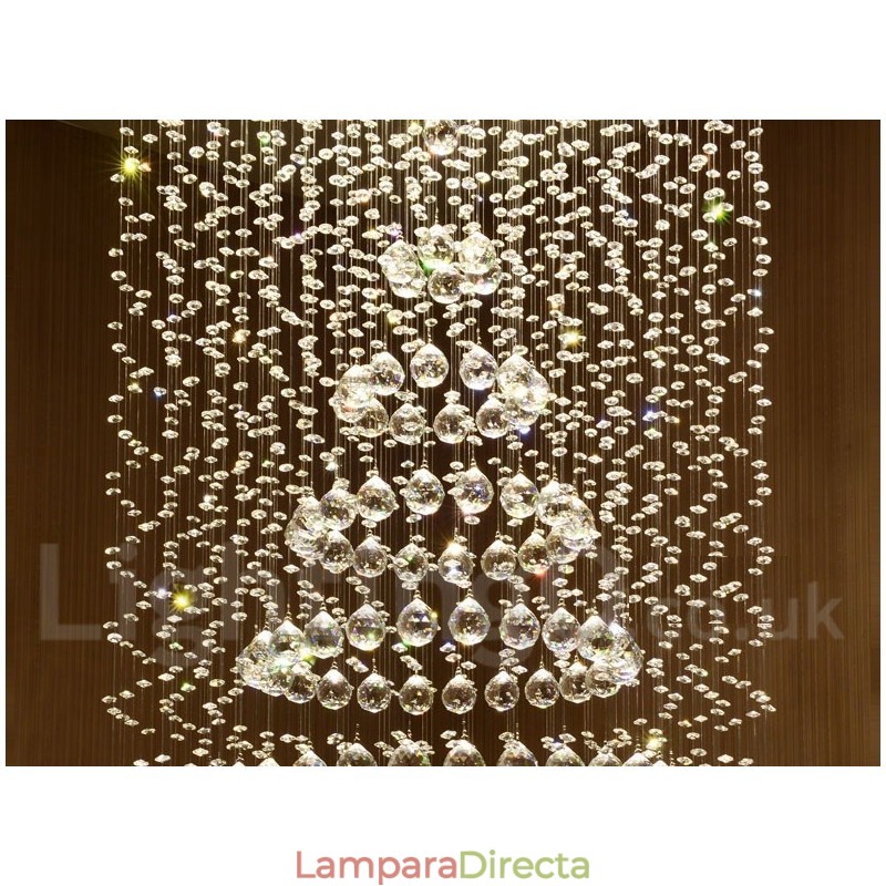 Lámpara colgante de techo de cristal moderna, lámparas de araña para interiores, accesorios de iluminación