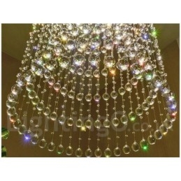 Lámpara colgante de techo de cristal moderna, lámparas de araña para interiores, accesorios de iluminación
