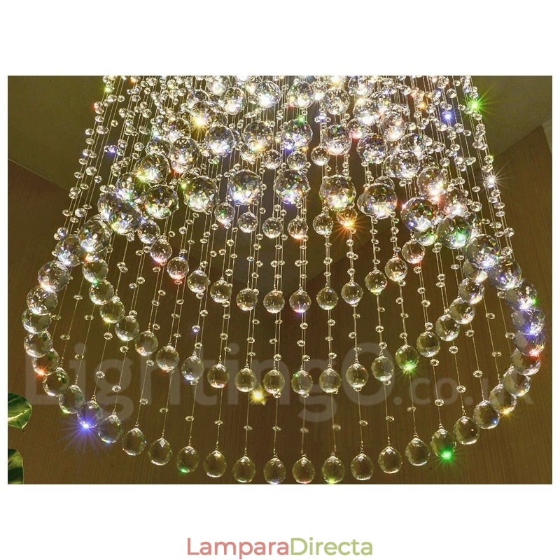 Lámpara colgante de techo de cristal moderna, lámparas de araña para interiores, accesorios de iluminación