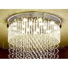 Lámpara colgante de techo de cristal moderna, lámparas de araña para interiores, accesorios de iluminación