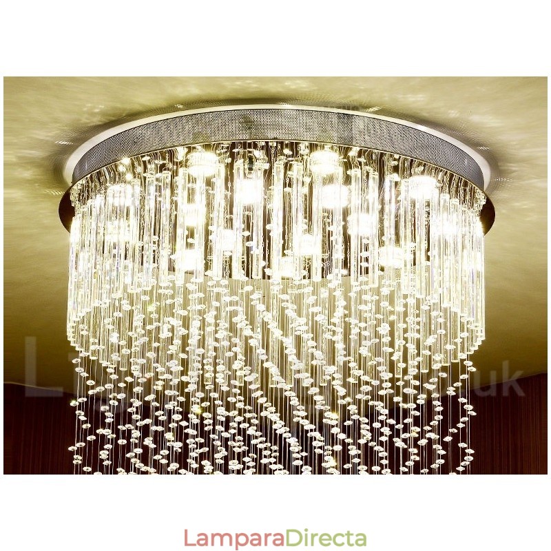 Lámpara colgante de techo de cristal moderna, lámparas de araña para interiores, accesorios de iluminación