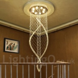 Lámpara colgante de techo de cristal moderna extragrande para interiores, lámparas de araña, accesorios de iluminación