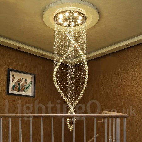 Lámpara colgante de techo de cristal moderna extragrande para interiores, lámparas de araña, accesorios de iluminación Lámpara colgante de techo de cristal moderna extragrande para interiores, lámparas de araña, accesorios de iluminación