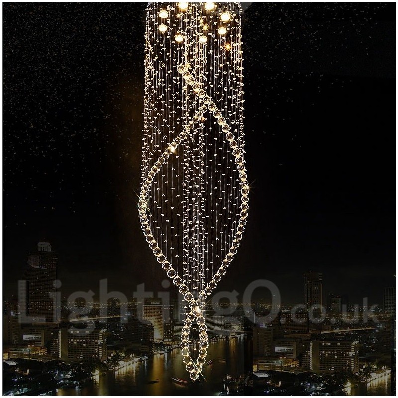 Lámpara colgante de techo de cristal moderna extragrande para interiores, lámparas de araña, accesorios de iluminación