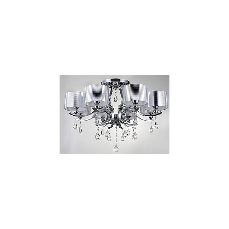 Lámpara de araña moderna de cristal K9 de 8 luces