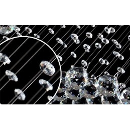 Lámpara colgante de techo de cristal moderna de 5 metros de longitud extra para interiores, lámparas de araña, accesorios de iluminación