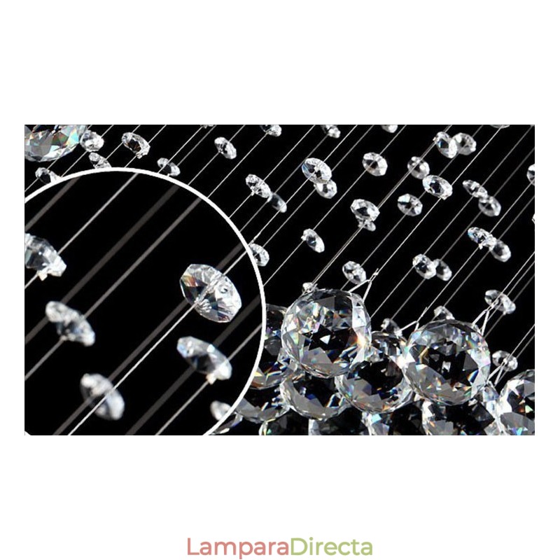 Lámpara colgante de techo de cristal moderna de 5 metros de longitud extra para interiores, lámparas de araña, accesorios de iluminación
