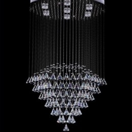 Lámpara colgante de techo de cristal moderna de 7 luces para interiores, lámparas de araña, accesorios de iluminación