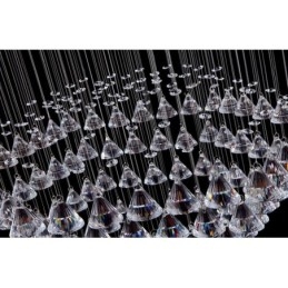 Lámpara colgante de techo de cristal moderna de 7 luces para interiores, lámparas de araña, accesorios de iluminación