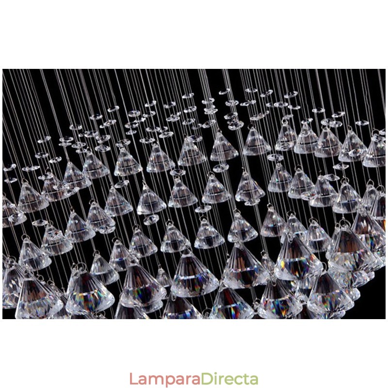 Lámpara colgante de techo de cristal moderna de 7 luces para interiores, lámparas de araña, accesorios de iluminación