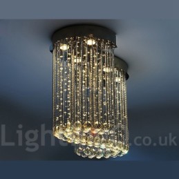 Lámpara colgante de techo de cristal moderna de 6 luces para interiores, lámparas de araña, accesorios de iluminación