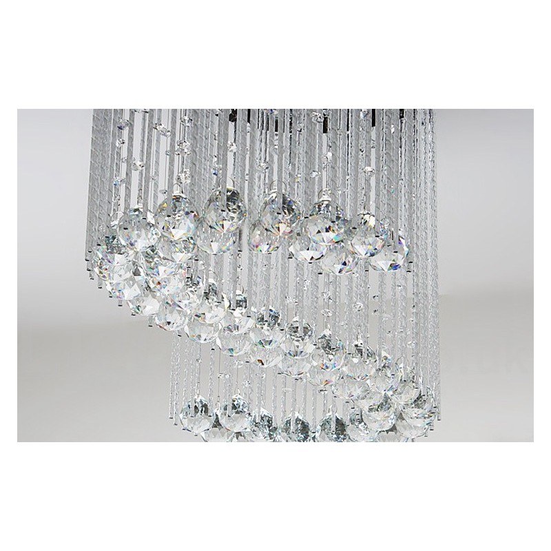Lámpara colgante de techo de cristal moderna de 6 luces para interiores, lámparas de araña, accesorios de iluminación