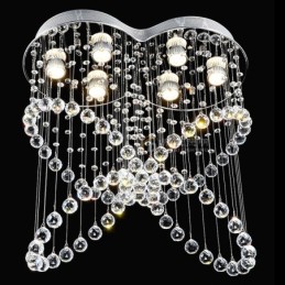 Lámpara colgante de techo de cristal moderna de 6 luces para interiores, lámparas de araña, accesorios de iluminación