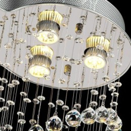 Lámpara colgante de techo de cristal moderna de 6 luces para interiores, lámparas de araña, accesorios de iluminación