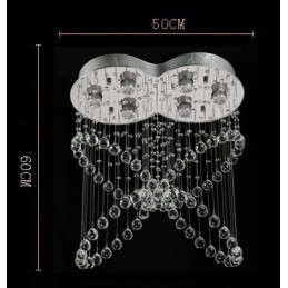 Lámpara colgante de techo de cristal moderna de 6 luces para interiores, lámparas de araña, accesorios de iluminación