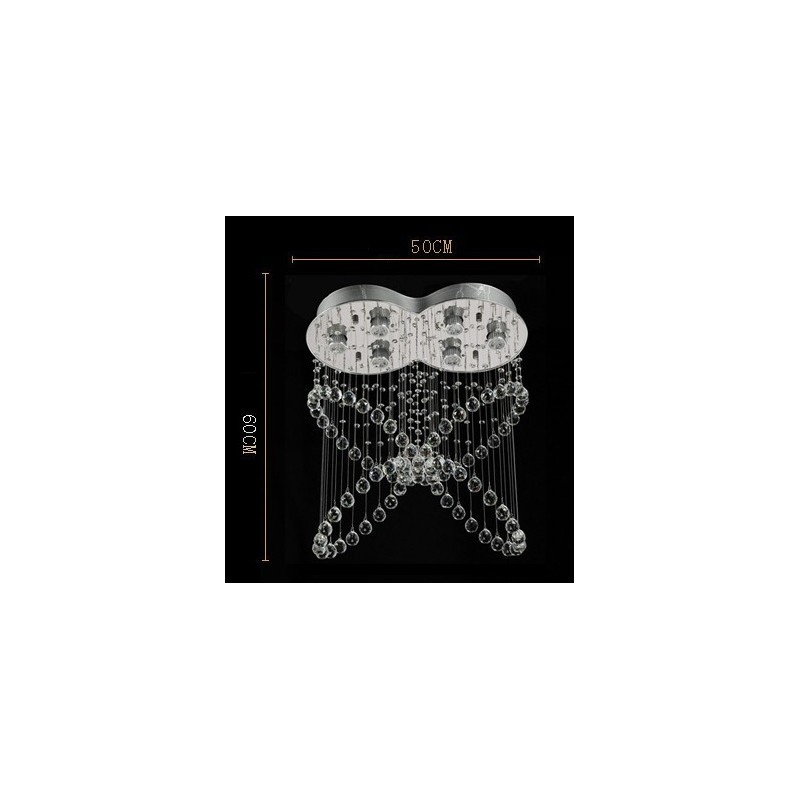 Lámpara colgante de techo de cristal moderna de 6 luces para interiores, lámparas de araña, accesorios de iluminación