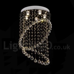 Lámpara colgante de techo de cristal moderna de 5 luces para interiores, lámparas de araña, accesorios de iluminación