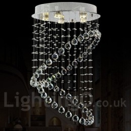 Lámpara colgante de techo de cristal moderna de 5 luces para interiores, lámparas de araña, accesorios de iluminación