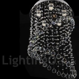 Lámpara colgante de techo de cristal moderna de 5 luces para interiores, lámparas de araña, accesorios de iluminación