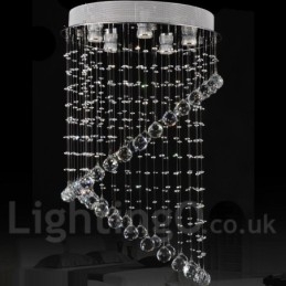 Lámpara colgante de techo de cristal moderna de 5 luces para interiores, lámparas de araña, accesorios de iluminación