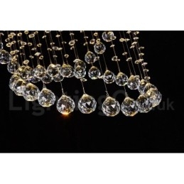Lámpara colgante de techo de cristal moderna de 5 luces para interiores, lámparas de araña, accesorios de iluminación