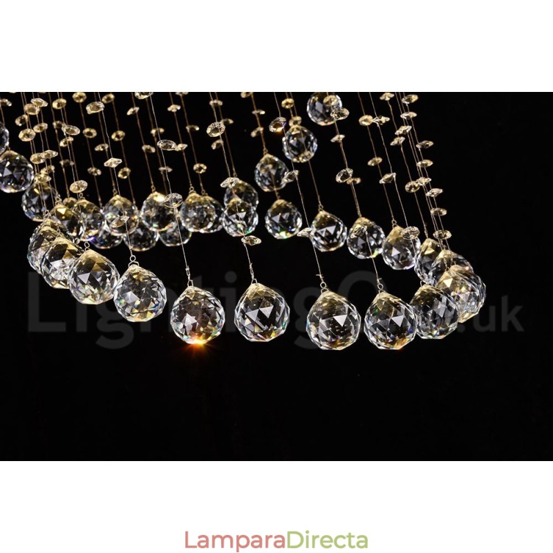 Lámpara colgante de techo de cristal moderna de 5 luces para interiores, lámparas de araña, accesorios de iluminación