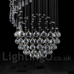 Lámpara colgante de techo de cristal moderna de 6 luces para interiores, lámparas de araña, accesorios de iluminación