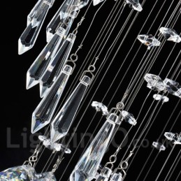 Lámpara colgante de techo de cristal moderna de 6 luces para interiores, lámparas de araña, accesorios de iluminación