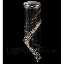 Lámpara colgante de techo de cristal moderna de 5 luces para interiores, lámparas de araña, accesorios de iluminación