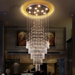 Lámpara colgante de techo de cristal moderna de 10 luces para interiores, lámparas de araña, accesorios de iluminación