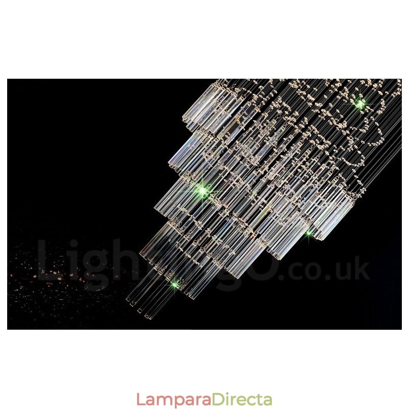 Lámpara colgante de techo de cristal moderna de 10 luces para interiores, lámparas de araña, accesorios de iluminación